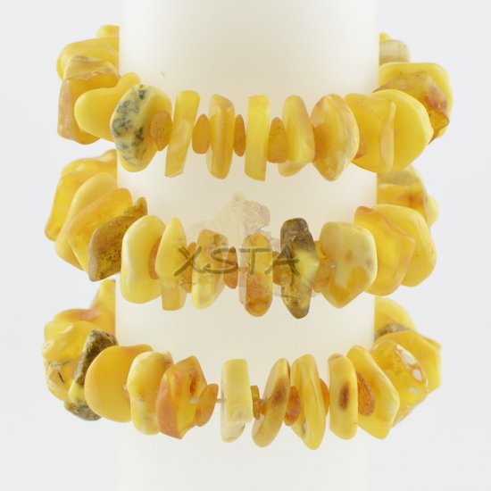  Amber bracelet matt color beads